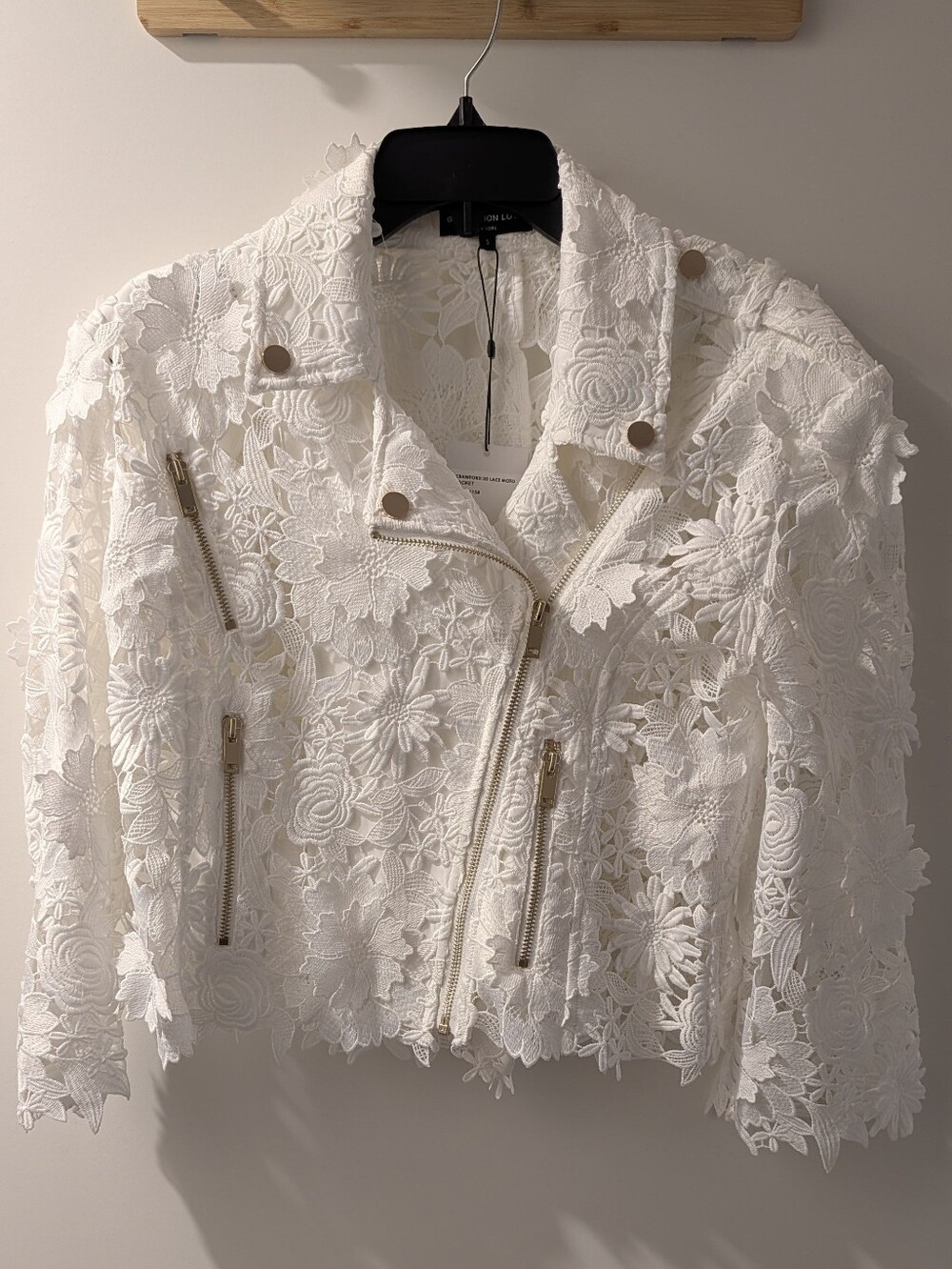 Generation Love White Lace Floral Moto Jacket